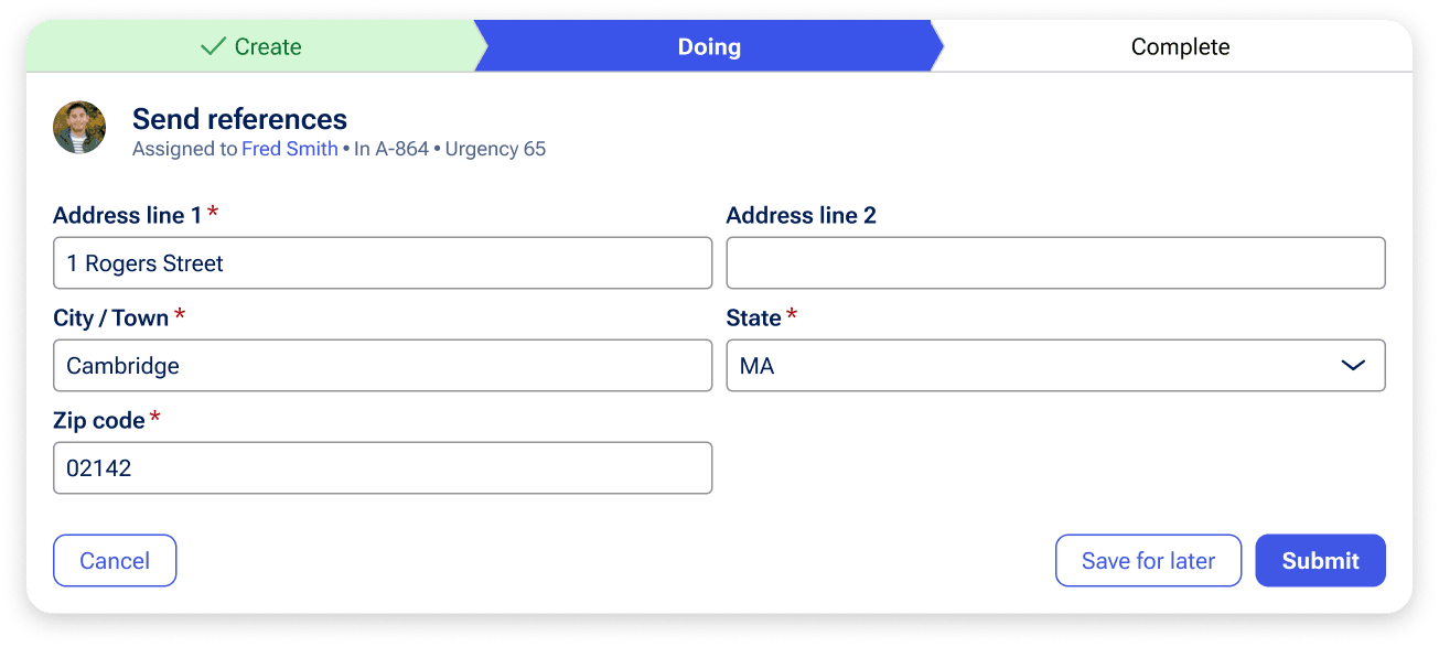 Sample assignment form