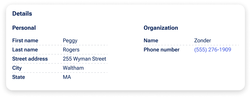 Details tab panel