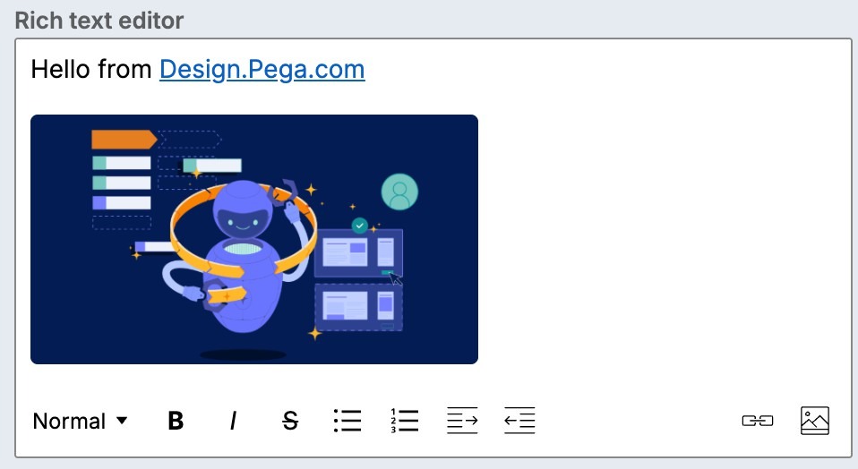 Rich text editor - Pega UX Design System