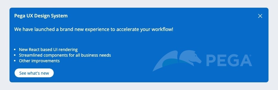 Announcement widget